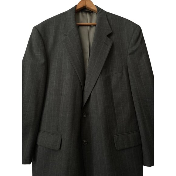 Brooks Brothers Blazer Gray Pinstripe Wool Suit Jacket 2-Button Classic Size 46R - Picture 5 of 7
